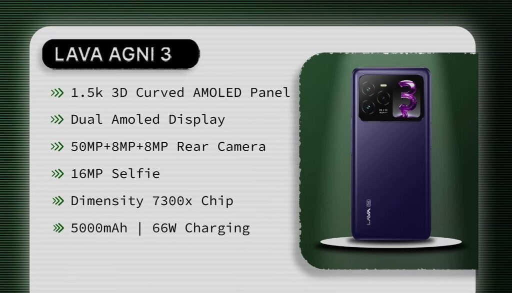 Lava Agni 3, best phone under ₹25000