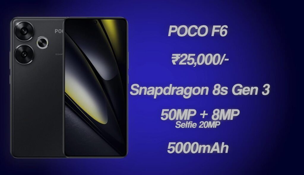 Poco F6, Best Gaming Phone Under 30000