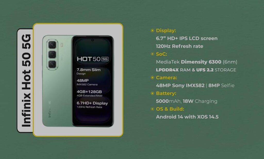 Infinix Hot 5G, 5G Phones Under 10000